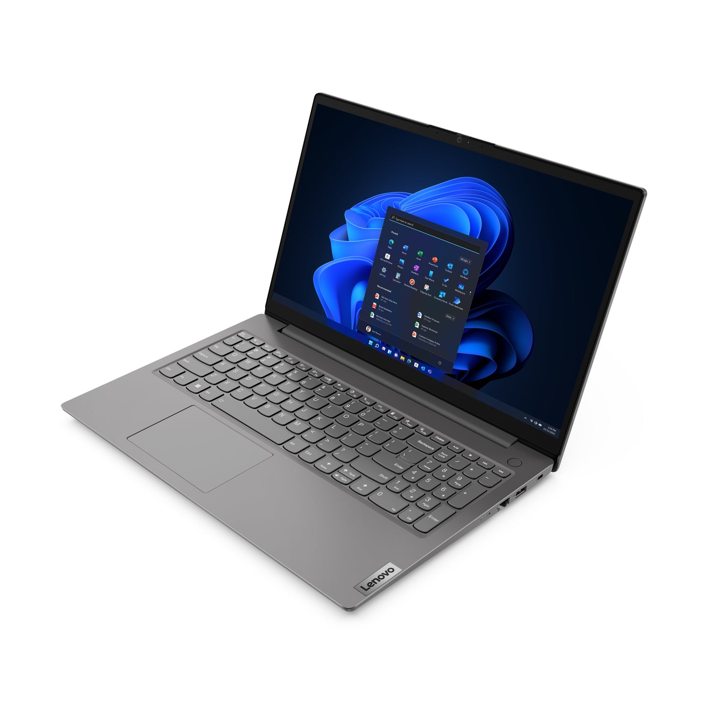 Lenovo V V15 Intel® Core™ i7 i7-1255U Computadora portátil 39.6 cm (15.6") Full HD 16 GB DDR4-SDRAM 512 GB SSD Wi-Fi 6 (802.11ax) Windows 11 Pro Gris