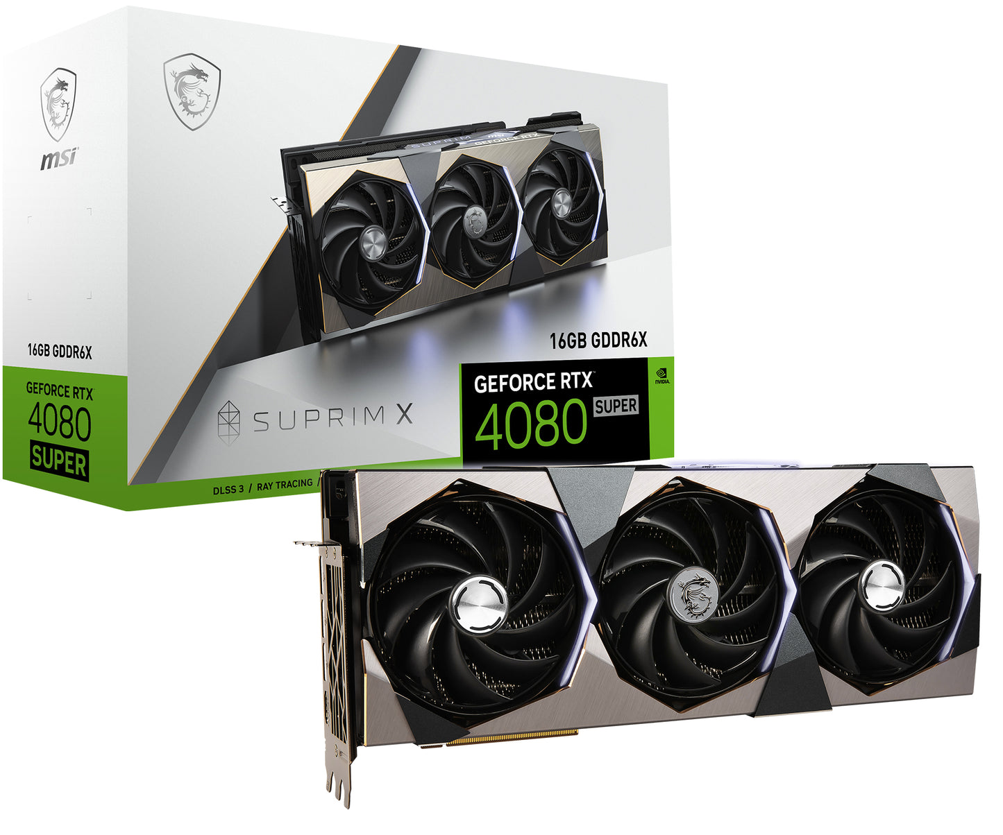 Tarjeta de Video Suprim X MSI GeForce RTX4080 Super 16GB Triple Fan GDDR6X PCIe 4 0 256 bits HDMI DP