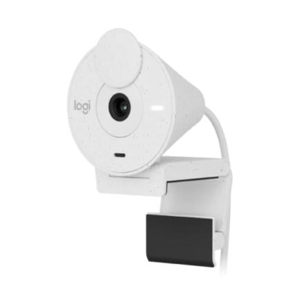 Cámara Web Logitech Brio 300 1080p USB-C con Corrección Iluminación Automática Micrófono Color Blanco Crudo