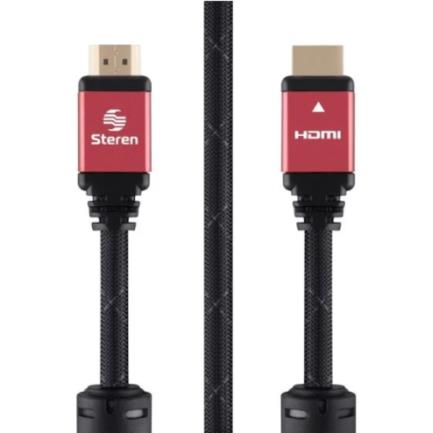 Cable HDMI Steren 4K Tipo Cordón con Filtros de Ferrita 10m