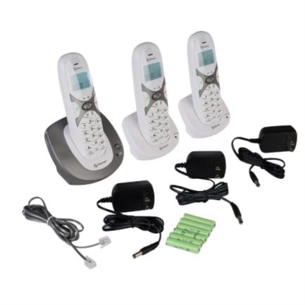 Teléfono Inalámbrico Steren DECT 6.0 con 2 Extensiones Adicionales