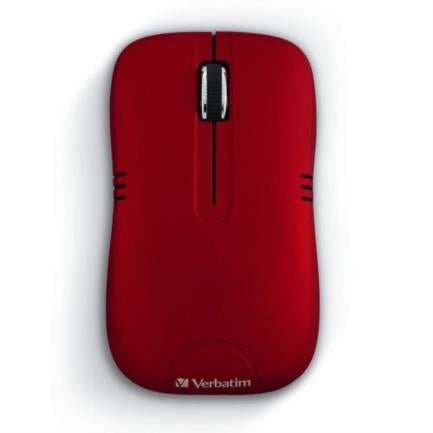 Mouse Verbatim Serie Commuter Óptico Inalámbrico 1200 dpi Color Rojo Mate