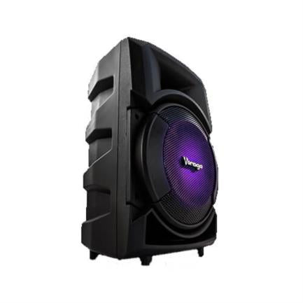 Bocina Bafle Vorago KSP-300 8" Recargable Bluetooth Karaoke Micrófono Color Negro