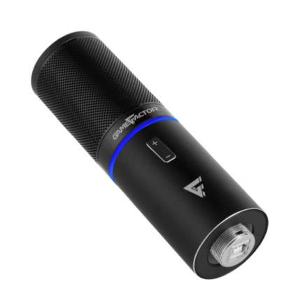 Micrófono Game Factor MCG700 Profesional LED Ajuste Volumen Stand Anti Pop USB Color Negro