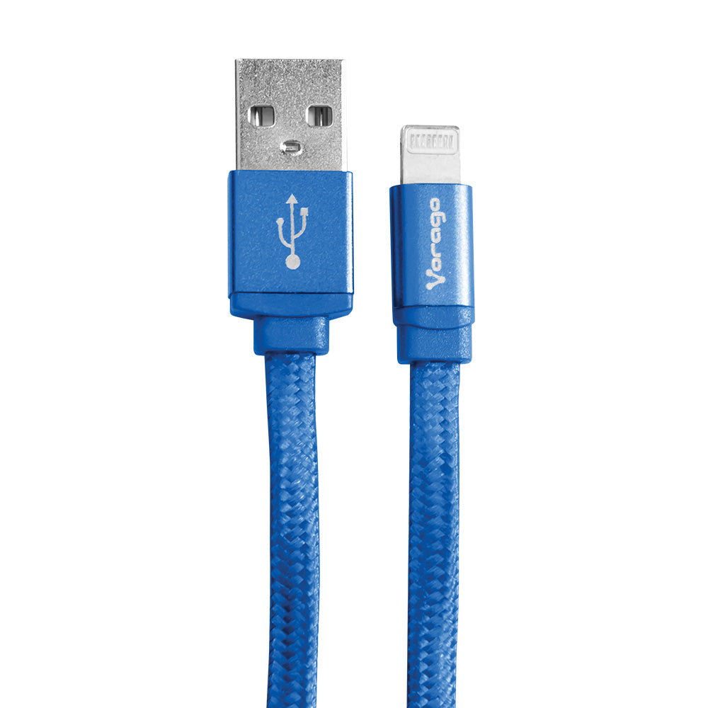 CABLE VORAGO CAB-119 AZUL USB APPLE LIGHTNING 1 METRO AZUL BOLSA